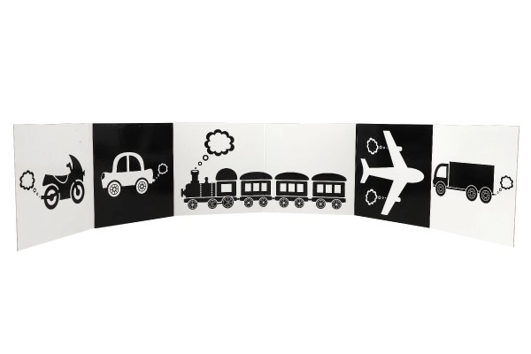 Książeczka Kontrastowe Leporello Środki Transportu 15,5x15cm 0m+