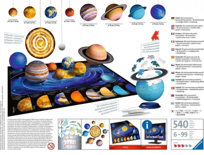 Ravensburger 3D puzzle układ słoneczny