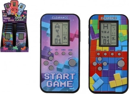 Cyfrowa kieszonkowa gra Brick Game – retro układanka ze spadającymi klockami