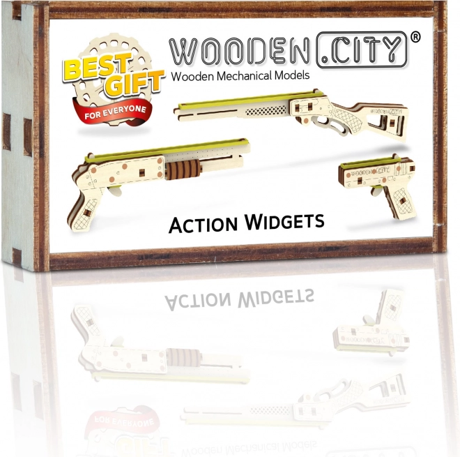 Drewniane 3D puzzle WOODEN CITY mini zestaw broni