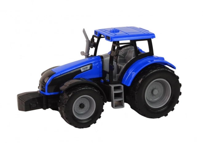 Interaktywny traktor z przyczepą - niebieski