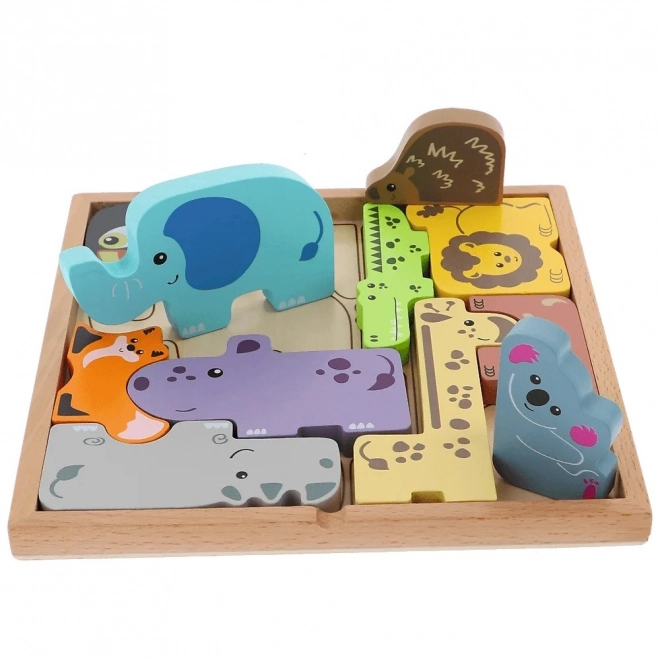 Drewniane puzzle Zwierzęta z zoo