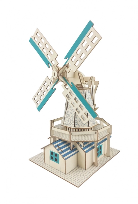 Drewniane 3D puzzle Holenderski wiatrak