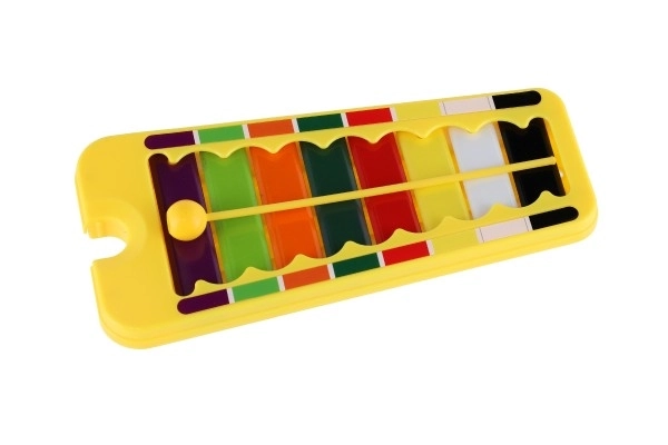 Plastikowy/metalowy ksylofon 24cm z pałeczką w pudełku 29x16x3cm