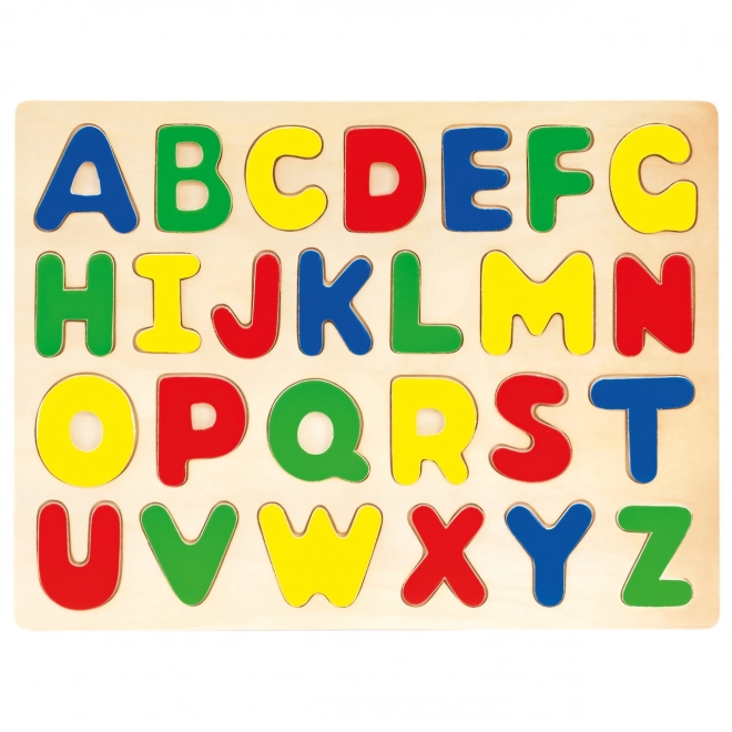Bino Drewniane układanki puzzle alfabet
