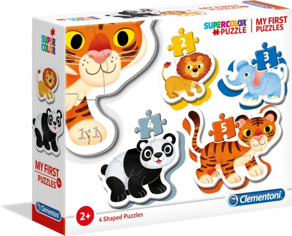 Moje pierwsze puzzle Safari 4w1 (2–5 elementów) CLEMENTONI