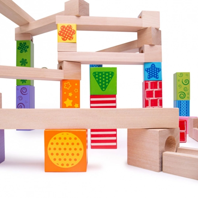 Bigjigs Toys Drewniana kulodrom kolorowy