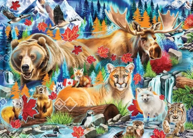 Puzzle Dzika fauna Kanady 1000 elementów