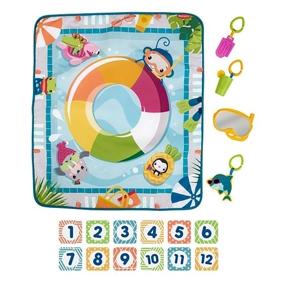 Fisher Price mata edukacyjna z motywem basenu