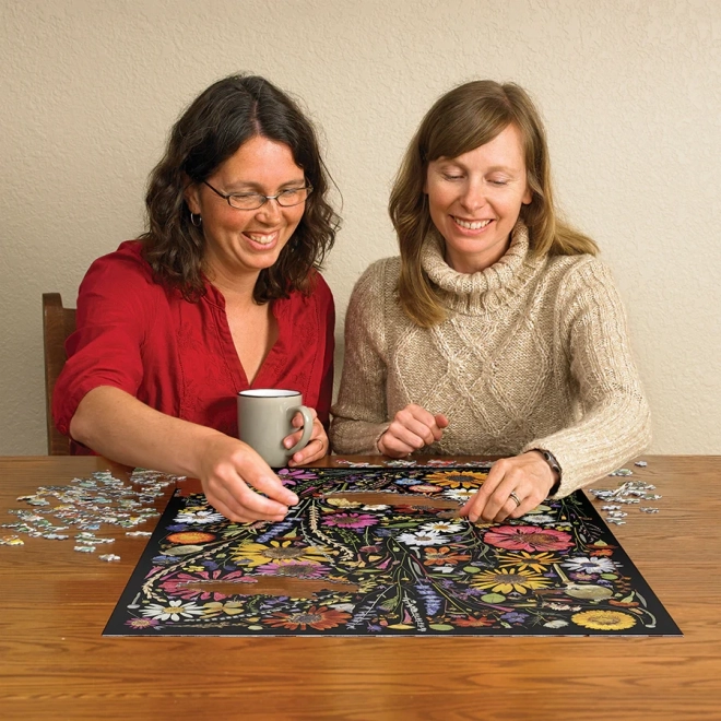 Puzzle Cobble Hill Tłoczone Kwiaty: Szczęście 1000 Części