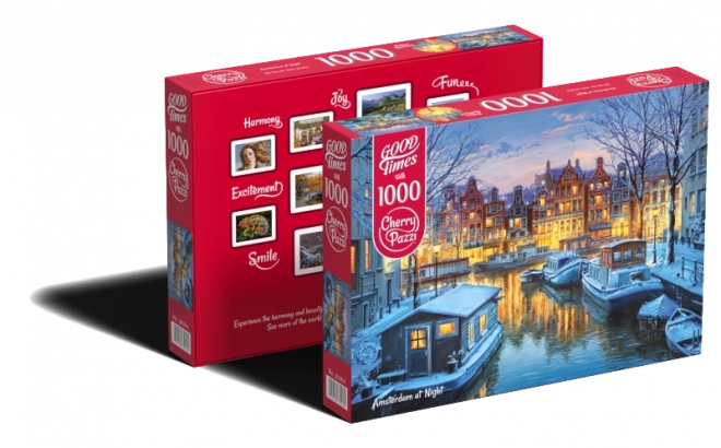 Puzzle Amsterdam w nocy 1000 kawałków