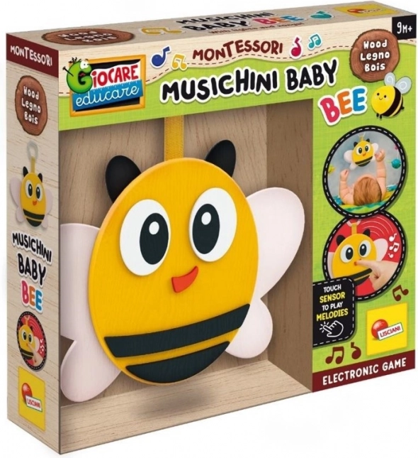 Montessori drewniana muzyczna pszczółka
