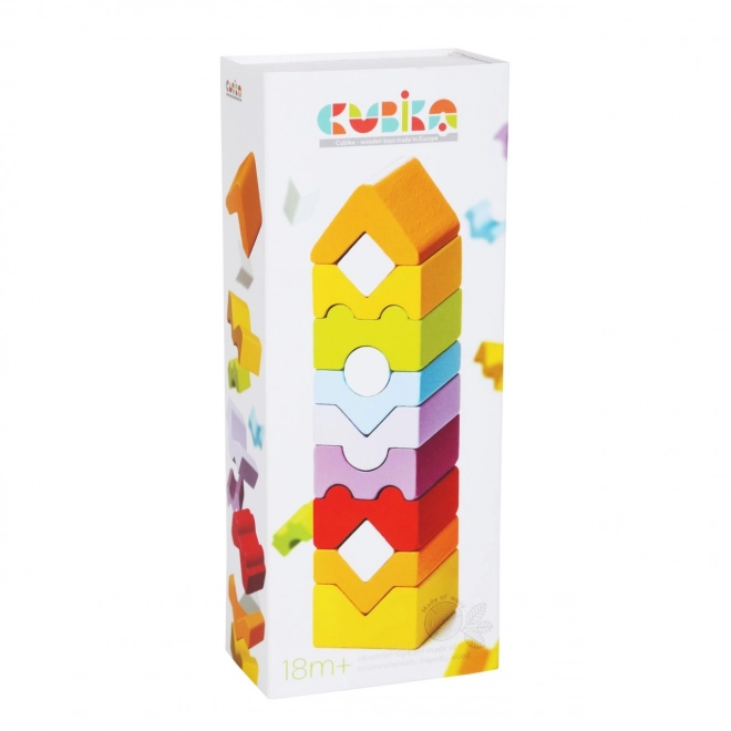 Wieża XI - drewniana układanka CUBIKA, 12 części
