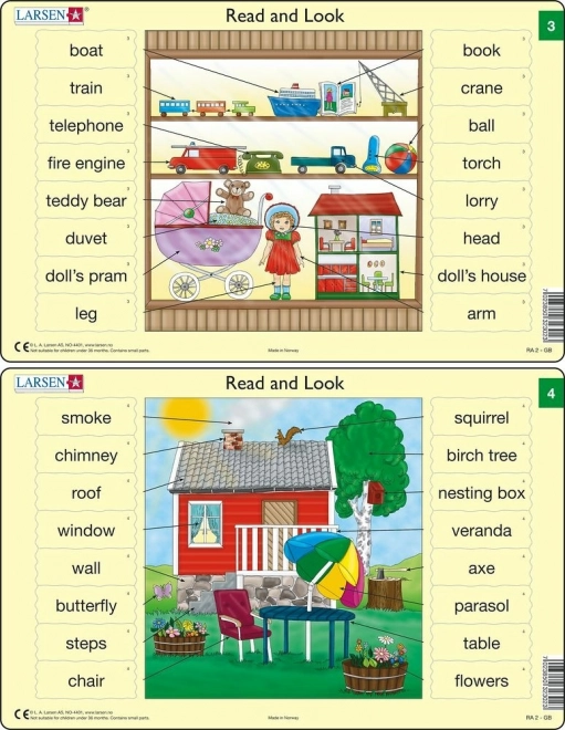 Puzzle angielski – słówka, 16 elementów