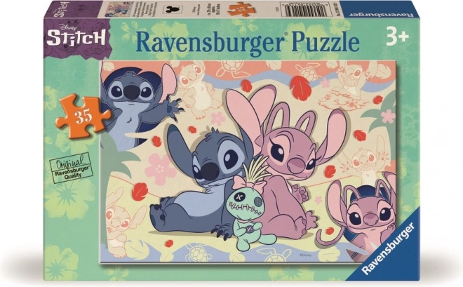 Puzzle Ravensburger Disney Stitch z Angelem 35 elementów