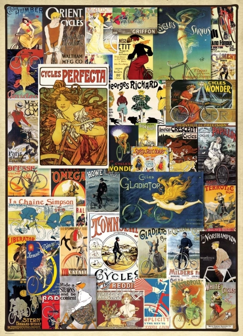 Eurographics puzzle Vintage plakaty kolarskie 1000 elementów