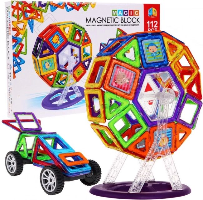 magiczne magnetyczne klocki konstrukcyjne 112 elementów
