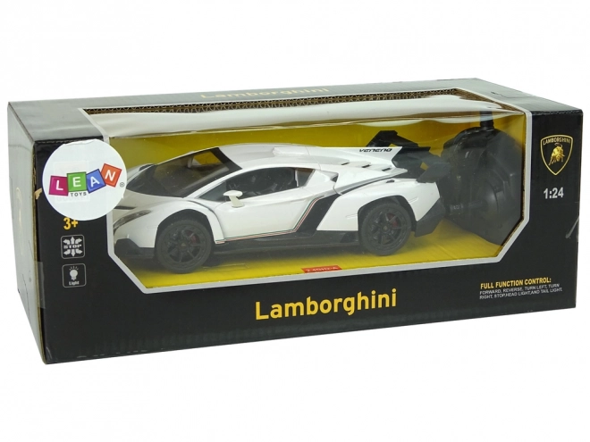 Auto sportowe R/C 1:24 Lamborghini Veneno Białe 2.4 G Światła