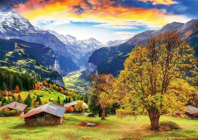 Puzzle Malownicza alpejska wioska 1000 elementów