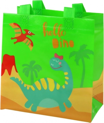 Torba prezentowa dinozaur zielona 23 × 21,5 × 11 cm