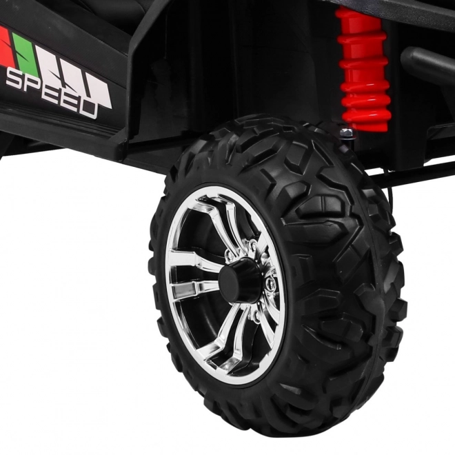 Dziecięcy samochód elektryczny 4x4 z tapicerką, MP3 i efektami świetlnymi