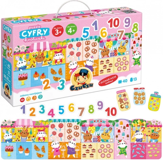 Puzzle Cyferki Króliczki