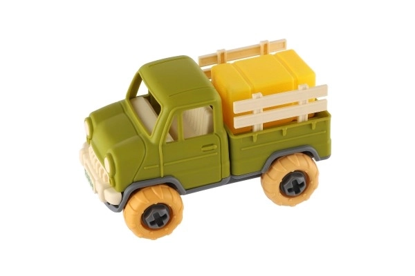 Ciężarówka zabawkowa skręcana plastikowa 14cm z wkrętakiem na wolne obroty w pudełku 19x12x9cm
