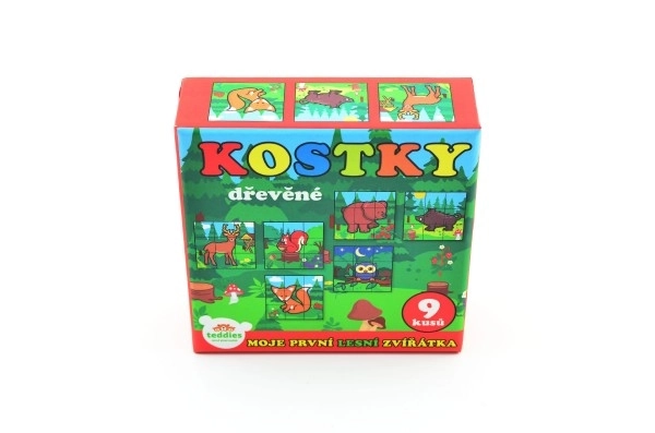 Klocki Kubus Moje Pierwsze Zwierzątka Drewno