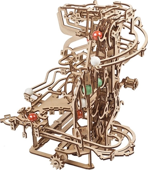Ugears 3D drewniane puzzle mechaniczne Tor kulkowy łańcuchowy