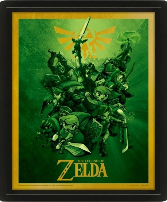 Obraz 3D ZELDA z drukiem lentikularnym 23×28 cm