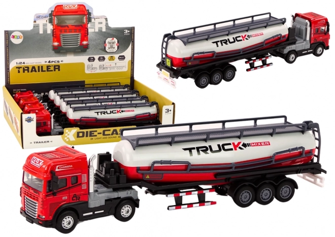 Ciężarówka z przyczepą TIR Tanker 1:24 Czerwone Dźwięki