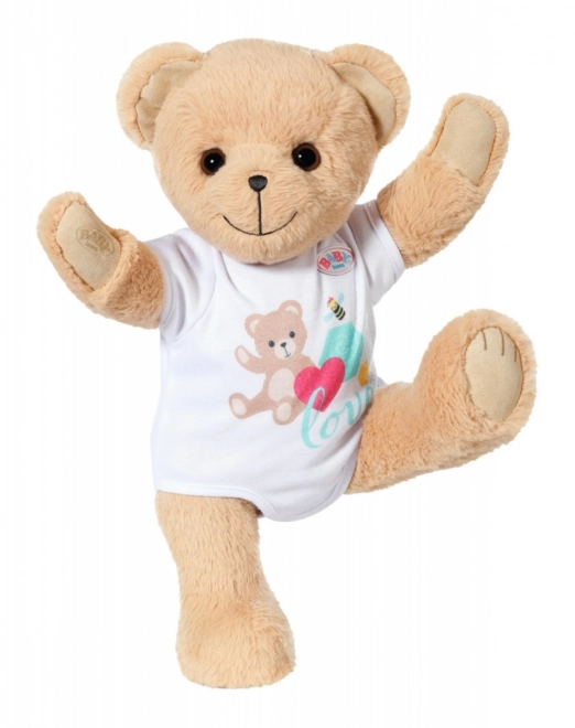 Miś BABY born, białe ubranko