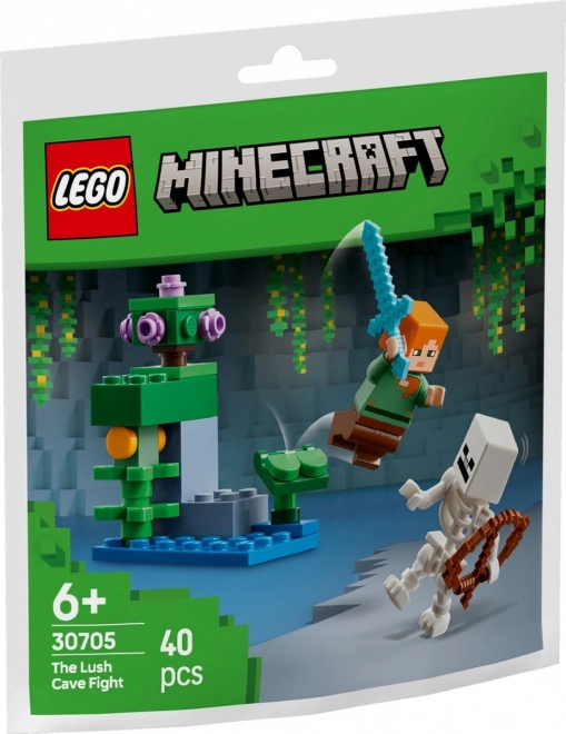 Klocki Minecraft Walka w bujnej jaskini