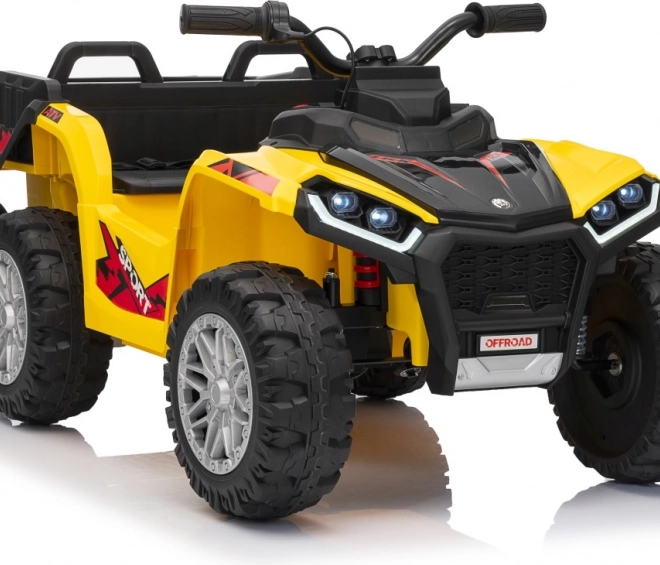 Żółty sportowy dziecięcy quad TX ATV
