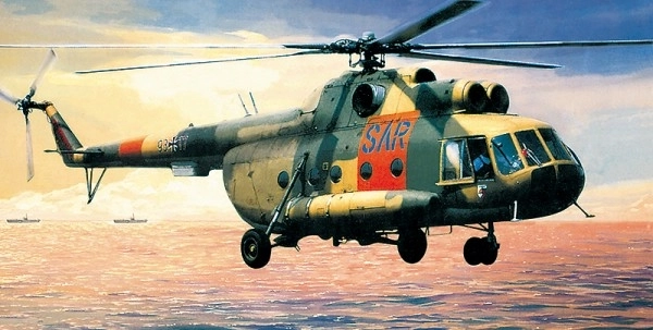 Model Mil Mi-8 SAR 1:72 25,5x29,5 cm w pudełku 34x19x6cm