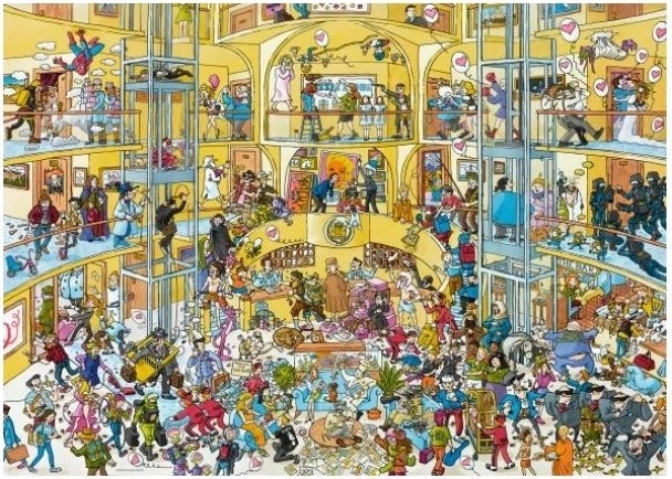 Puzzle 1000 elementów Dzień jak co dzień w hotelu, Schone