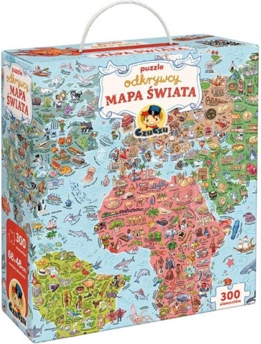 Puzzle Odkrywców – mapa świata 300 elementów