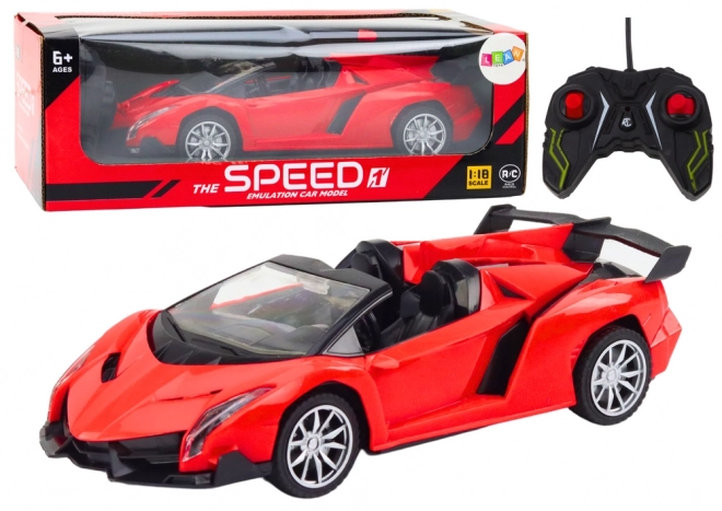 Czerwony sportowy samochód RC 1:18