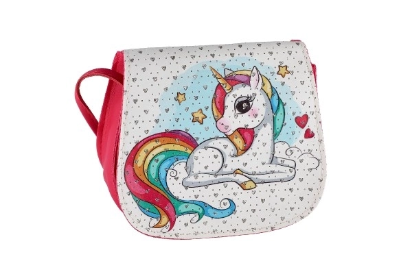 Torebka/Jednorożec torba z kamykami plastik 4 kolory w woreczku 17x15x3cm