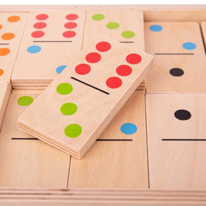 Duże drewniane domino Bigjigs Toys