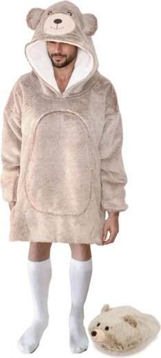 Zabawny kaptur z niedźwiedzymi uszkami