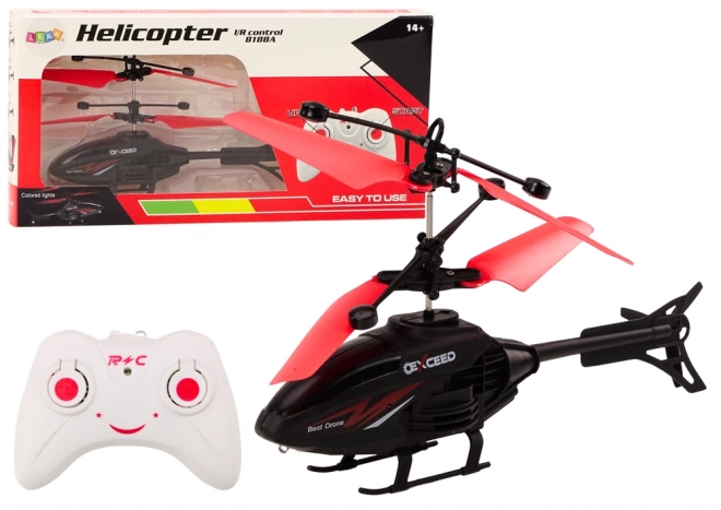 Zdalnie sterowany helikopter RC z żyroskopem – czerwony