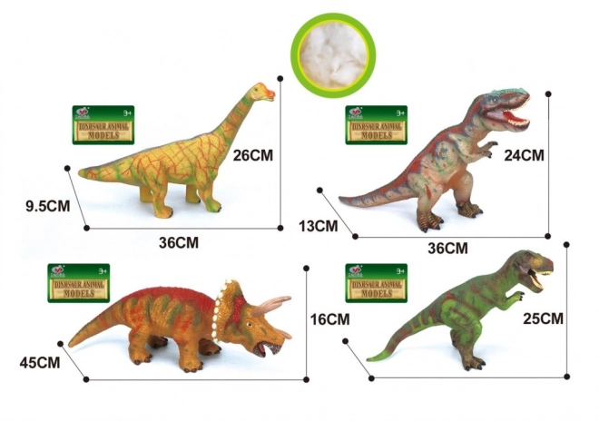 Interaktywny dinozaur 36 cm - 4 rodzaje