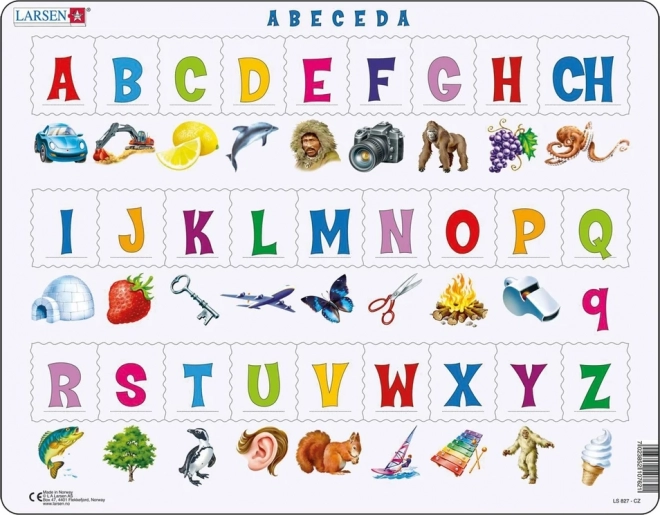 Dziecięce puzzle z alfabetem LARSEN 27 elementów