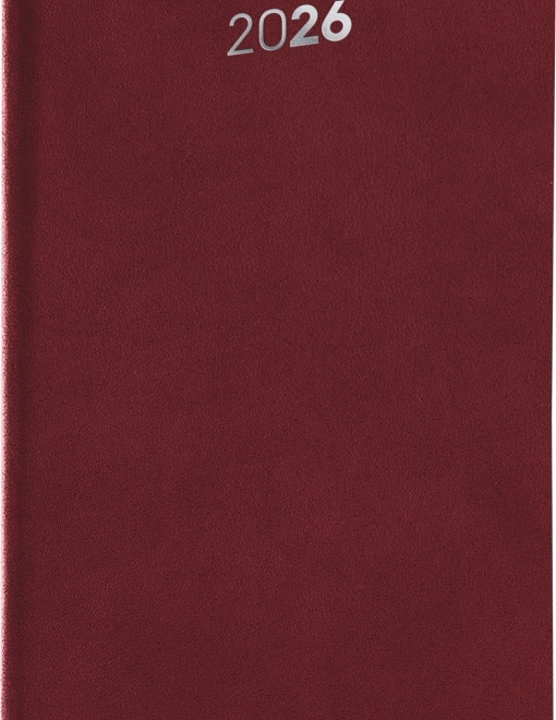 Kieszonkowy kalendarz Balakon 2026 bordo 9 x 15,5 cm