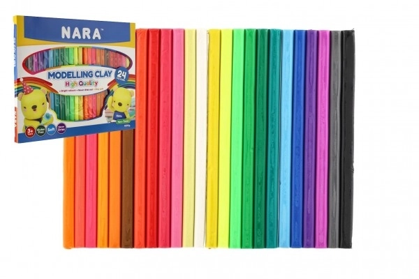 Modelina/Plastelina NARA 1000g 24szt w pudełku 30x25x2cm