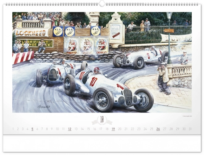 Kalendarz ścienny NOTIQUE Oldtimery – Václav Zapadlík 2025, 64 x 42 cm