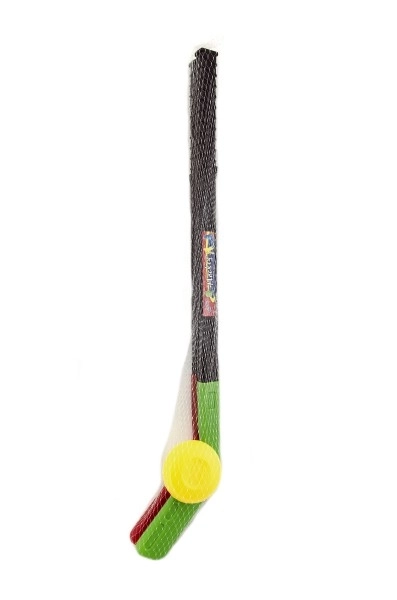 Kij hokejowy 2szt z krążkiem plastik 70cm w siatce