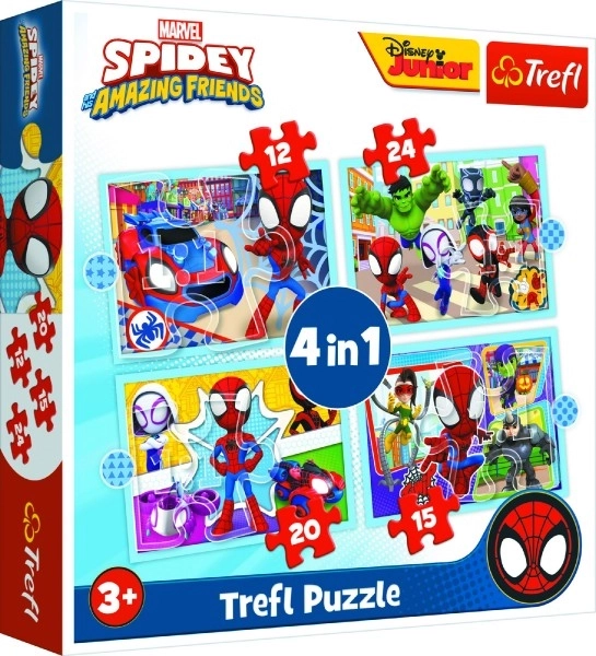 Cztery puzzle w jednym pudełku