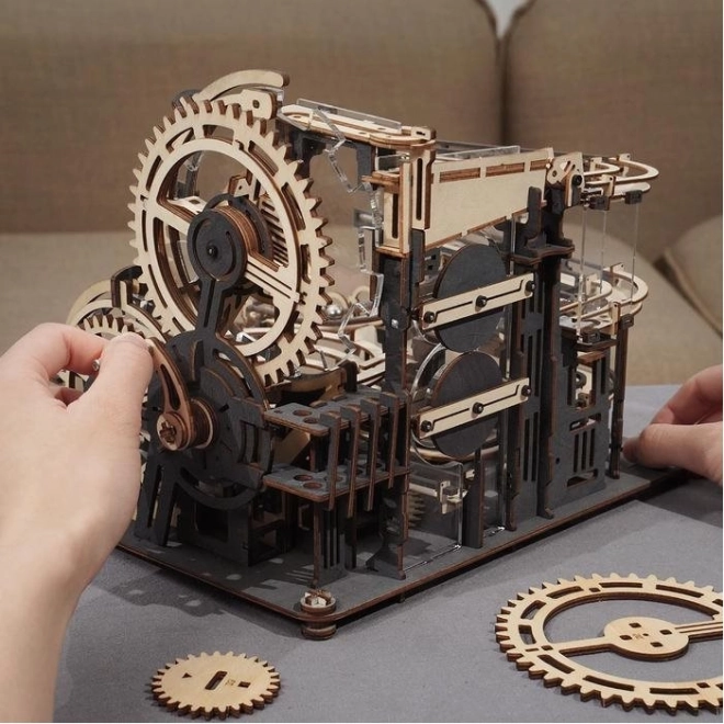 Toczący się tor Night City - 3D drewniana konstrukcja